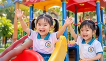 Niềm vui trên cầu trượt